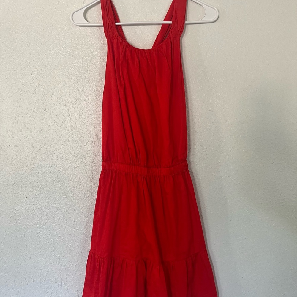 GAP Orange-Red Mini Dress with Open Back